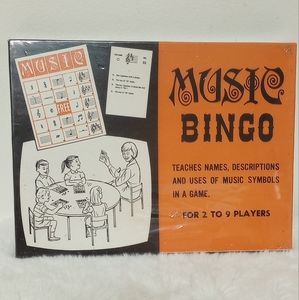 Vintage 1967 music bingo game